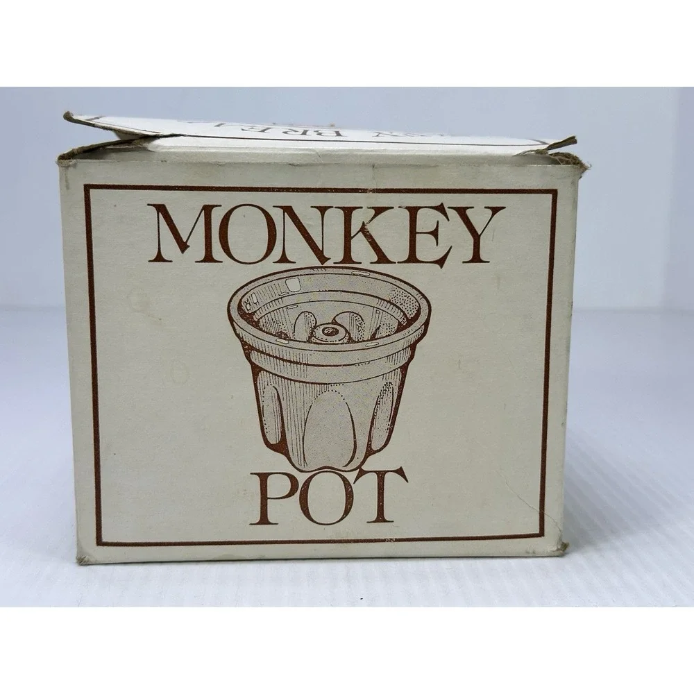Vintage Boston Warehouse 1981 Monkey‎ Bread Pot Glazed Ceramic Grover Cronin NOS